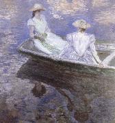 Claude Monet Young Girls in a boat Sweden oil painting artist